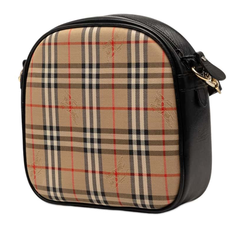 Burberry Haymarket Check Canvas Crossbody Beige Very good condition - Back View