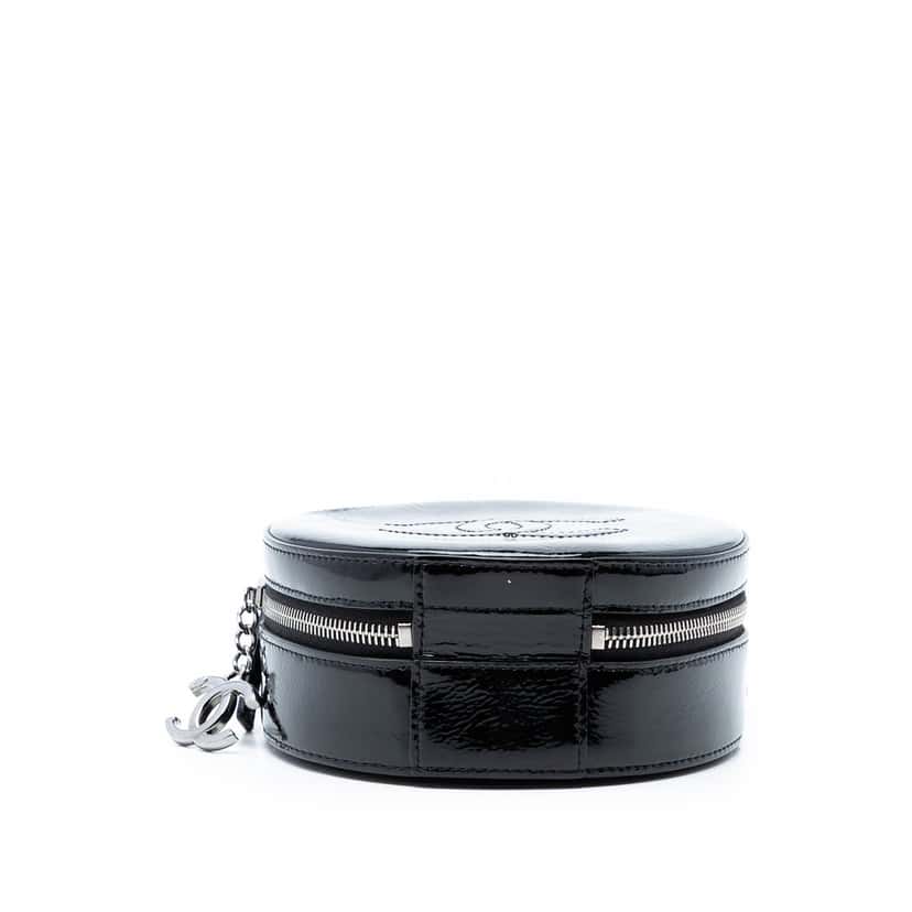Chanel Patent Round As Earth Bag Black Leather Very good condition - Inside View