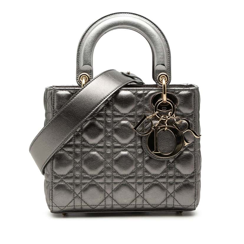 Dior Small Metallic Lambskin Cannage My ABCDior Lady Dior Other Leather Very good condition - Front View