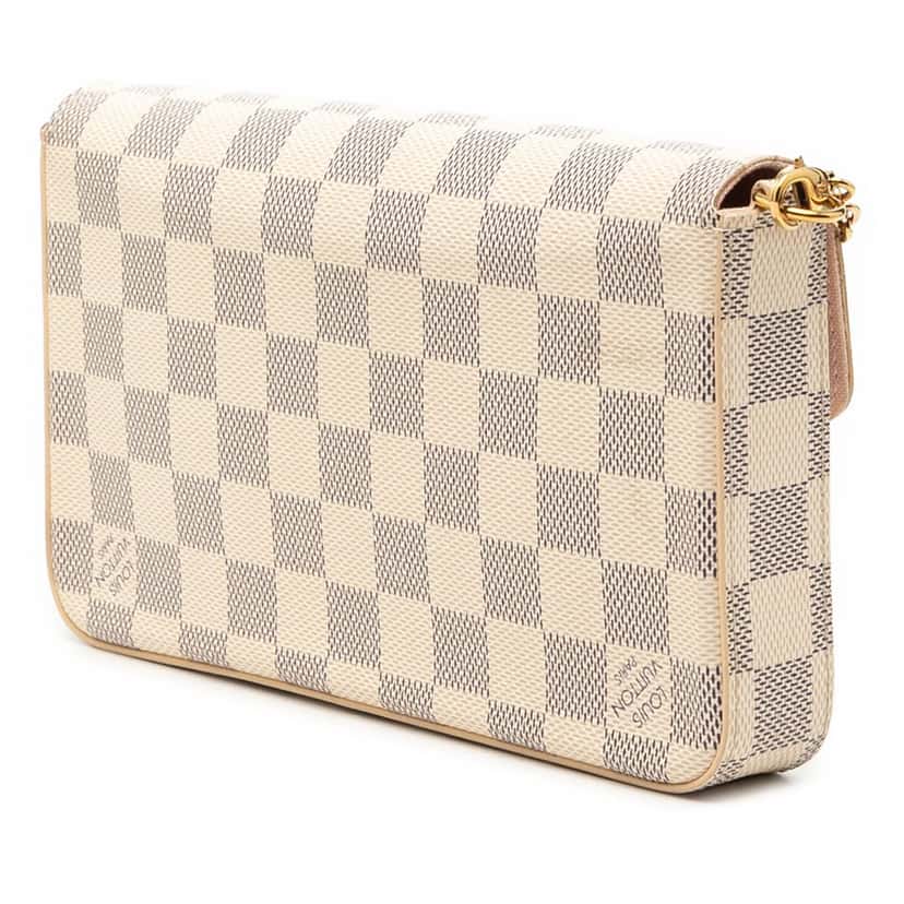 Louis Vuitton Damier Azur Pochette Felicie White Very good condition - Back View