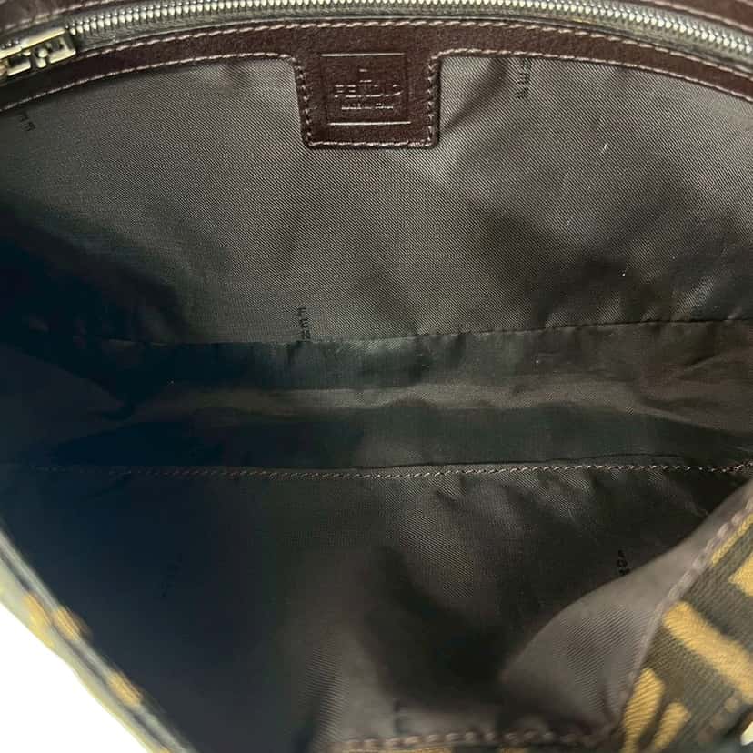 Fendi Zucca Canvas Shoulder Bag Brown Very good condition - Box View