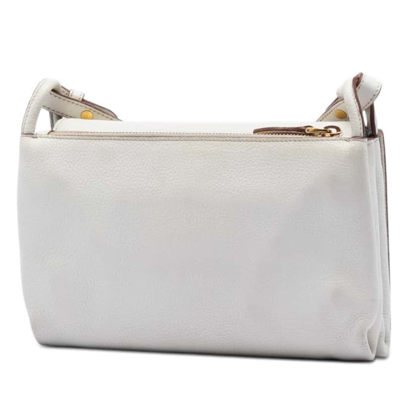 Prada Vitello Daino Crossbody White Leather Very good condition - Back View