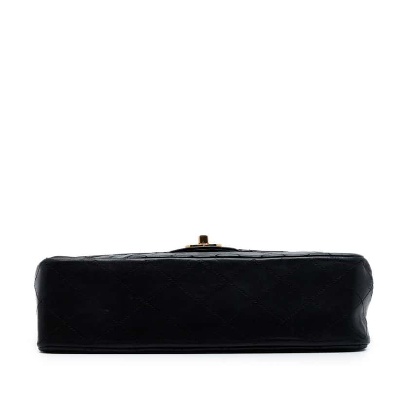 Chanel Medium Classic Lambskin Double Flap Black Leather Very good condition - Inside View