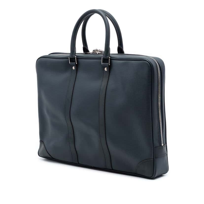 Louis Vuitton Epi Porte Documents Voyage Blue Leather Very good condition - Back View