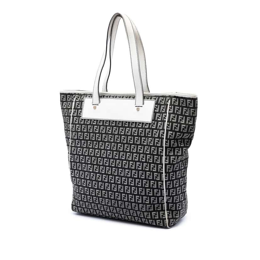 Fendi Zucchino Canvas Tote Black Very good condition - Back View