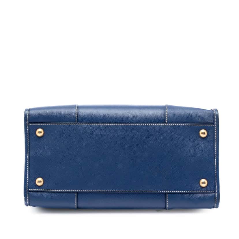 Prada Saffiano Lux Shopping Tote Blue Leather Very good condition - Inside View