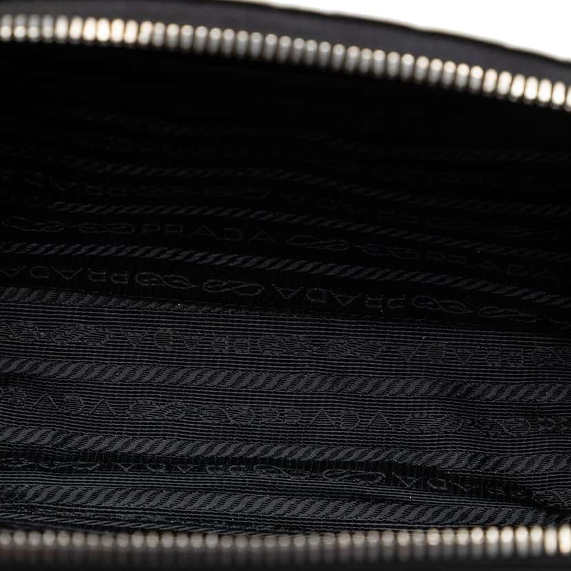 Prada Small Embossed Spazzolato Leather Brique Crossbody White Leather Very good condition - Model View