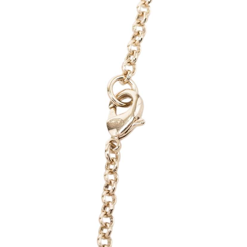 Chanel CC Gold Plated Heart Pendant Necklace Gold Metal Very good condition - Inside View