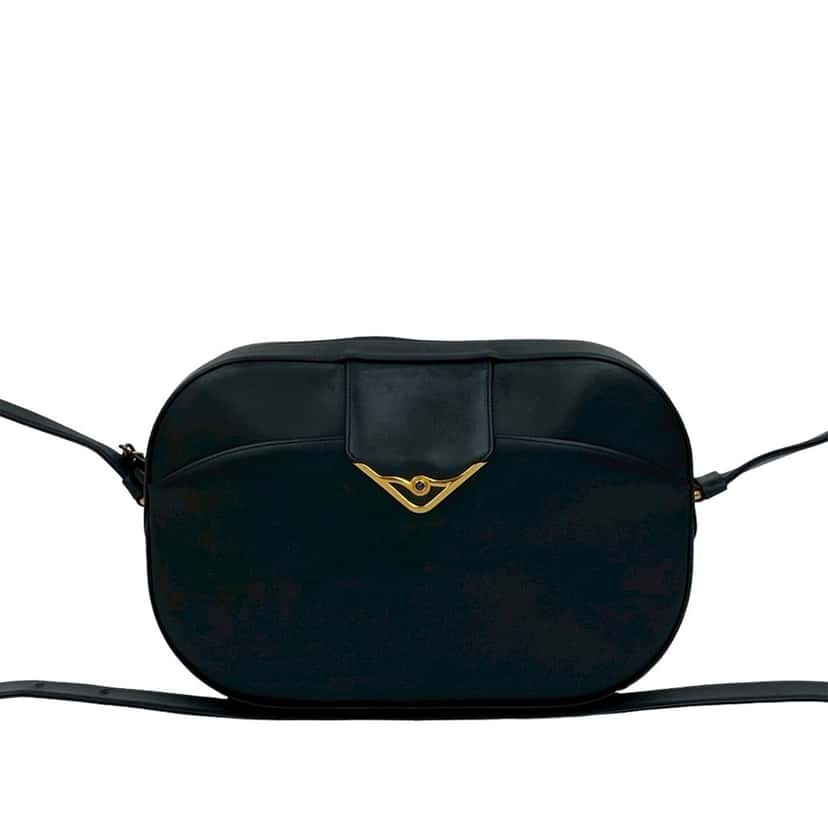 Cartier Leather Sapphire Line Crossbody Blue Leather Very good condition - Front View