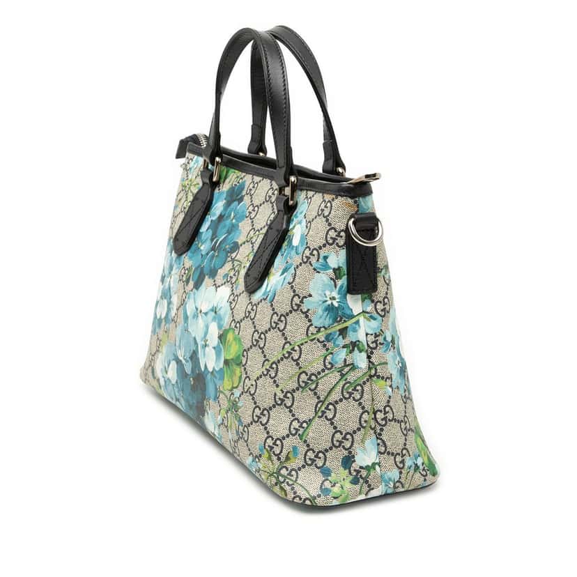 Gucci GG Supreme Blooms Satchel Beige Very good condition - Back View