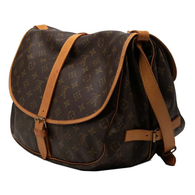 Louis Vuitton Monogram Saumur 35 Brown Very good condition - Back View