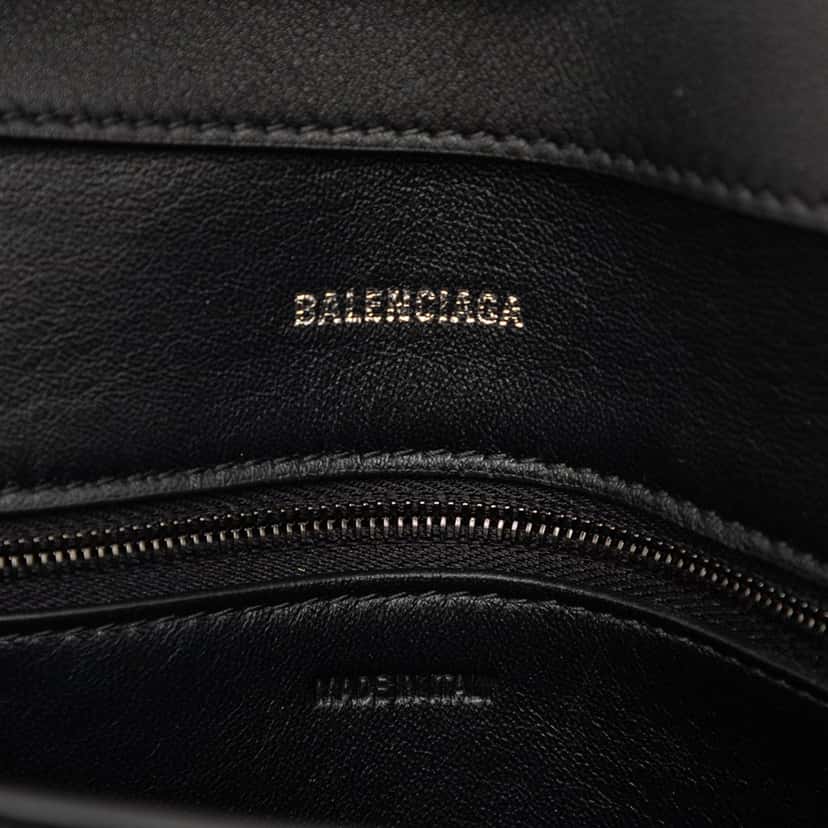 Balenciaga Small Calfskin Downtown Crossbody Black Leather Very good condition - Box View