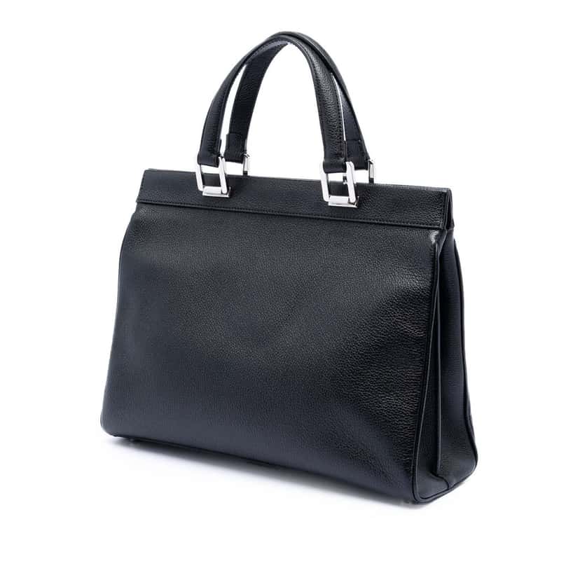 Gucci Medium Leather Zumi Top Handle Bag Black Leather Very good condition - Back View