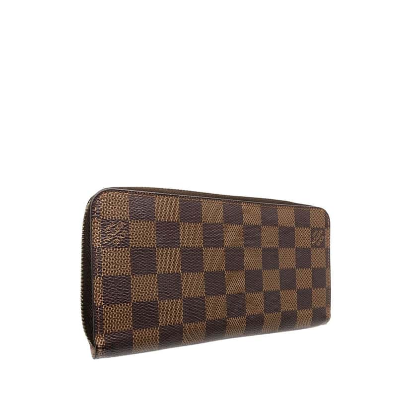 Louis Vuitton Damier Ebene Zippy Long Wallet Brown Very good condition - Back View
