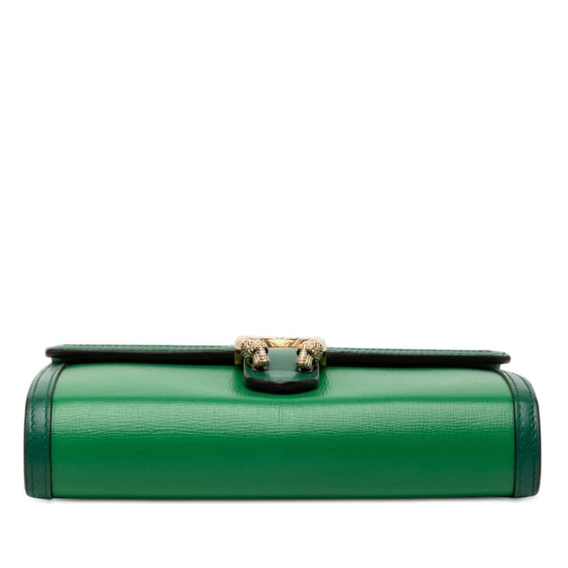 Gucci Bicolor Calfskin Dionysus Wallet on Chain Green Leather Very good condition - Inside View