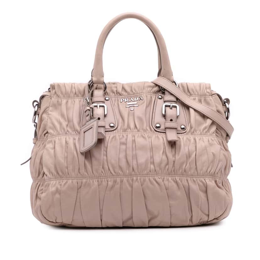Prada Nappa Gaufre Satchel Brown Leather Very good condition - Front View