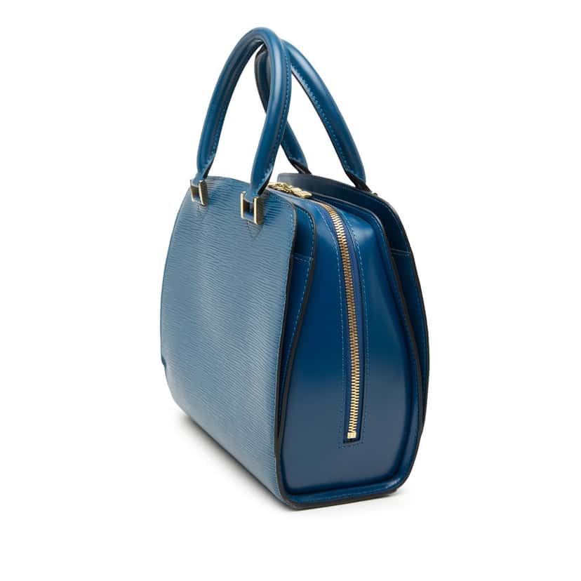 Louis Vuitton Epi Pont Neuf PM Blue Leather Very good condition - Back View