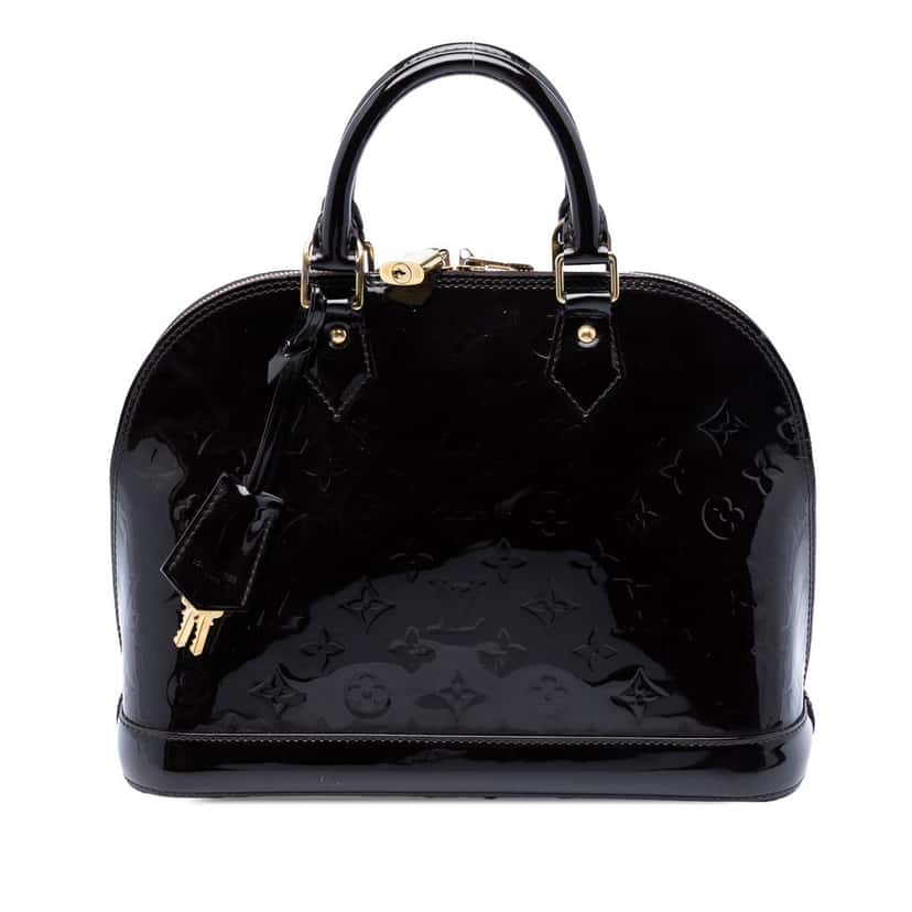 Louis Vuitton Monogram Vernis Alma PM Black Leather Very good condition - Front View