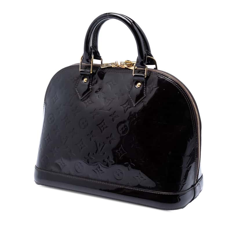 Louis Vuitton Monogram Vernis Alma PM Black Leather Very good condition - Back View