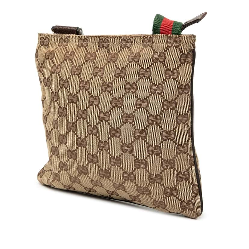 Gucci GG Canvas Web Crossbody Beige Very good condition - Back View
