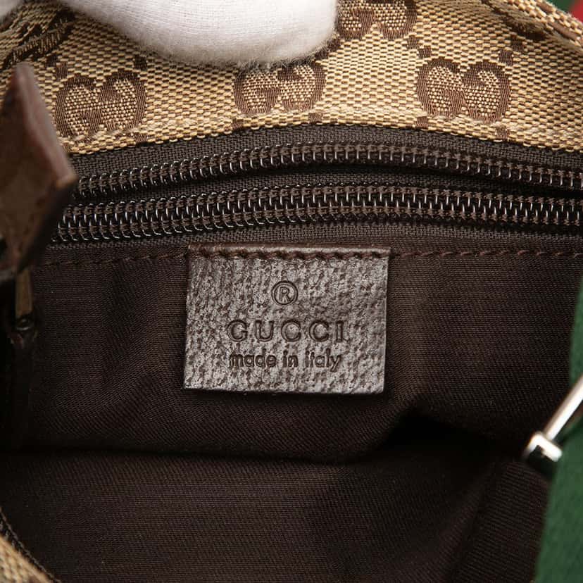 Gucci GG Canvas Web Crossbody Beige Very good condition - Box View