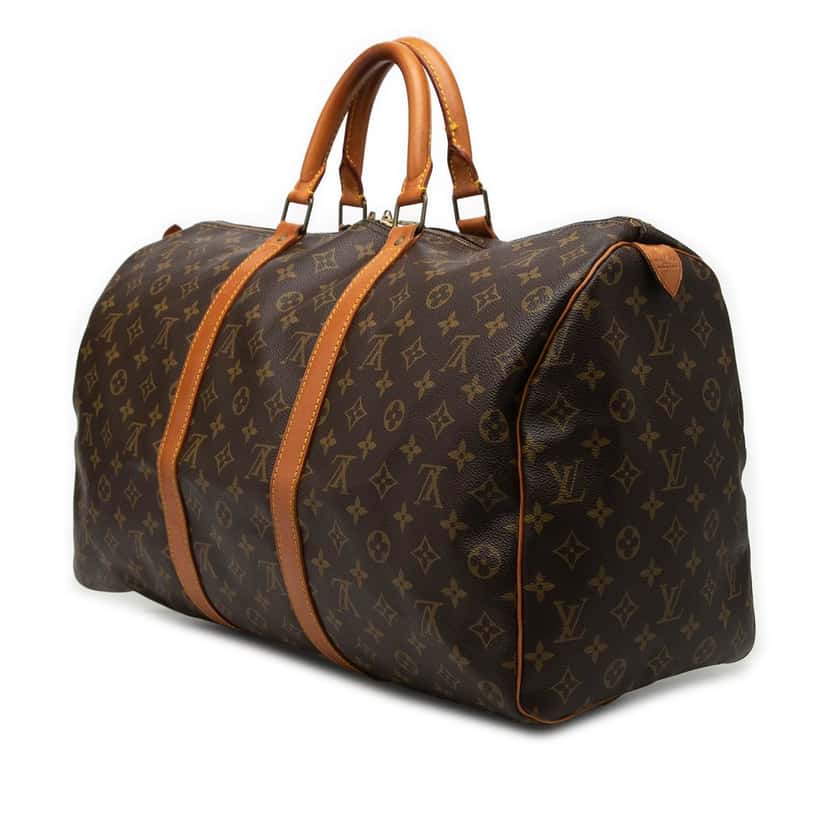 Louis Vuitton Monogram Keepall 50 Brown Good condition - Back View