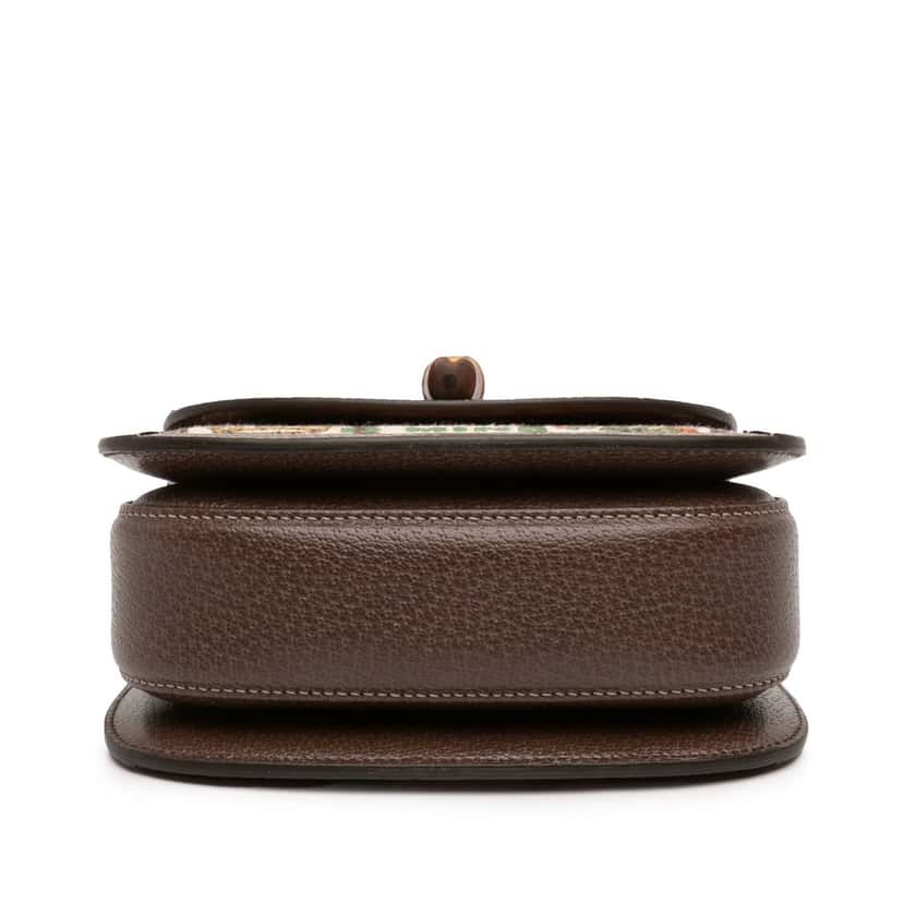 Gucci 100th Anniversary Mini Canvas 1947 Bamboo Top Handle Bag Beige Very good condition - Inside View