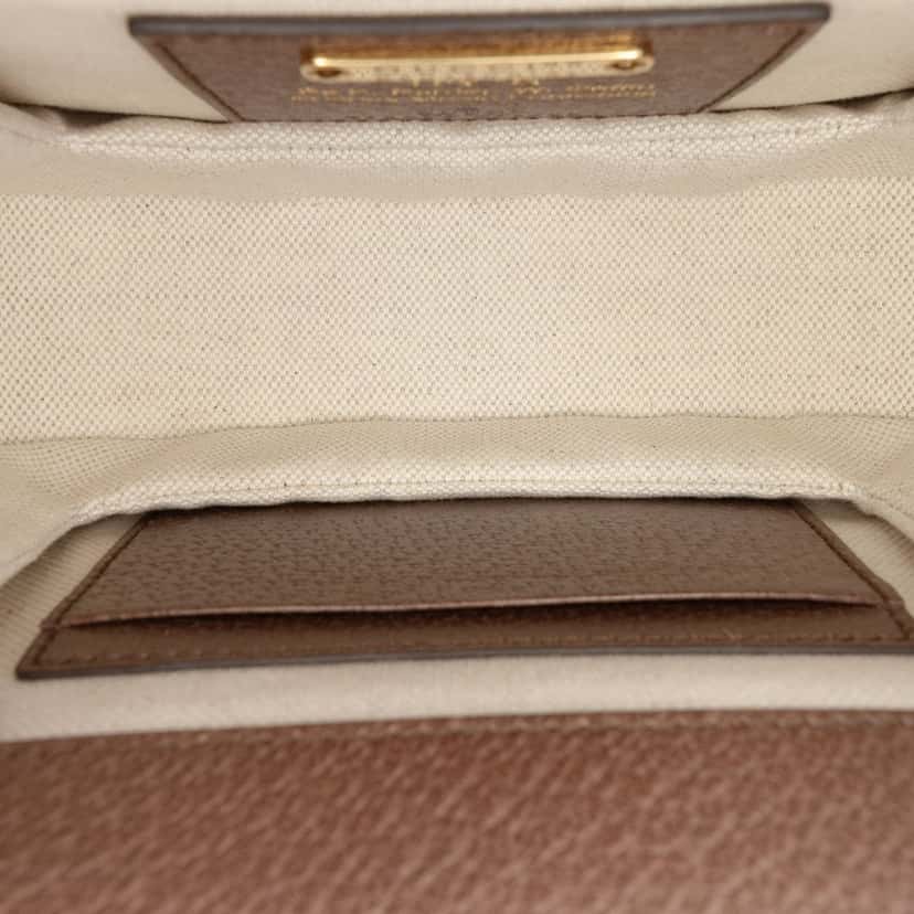 Gucci 100th Anniversary Mini Canvas 1947 Bamboo Top Handle Bag Beige Very good condition - Model View