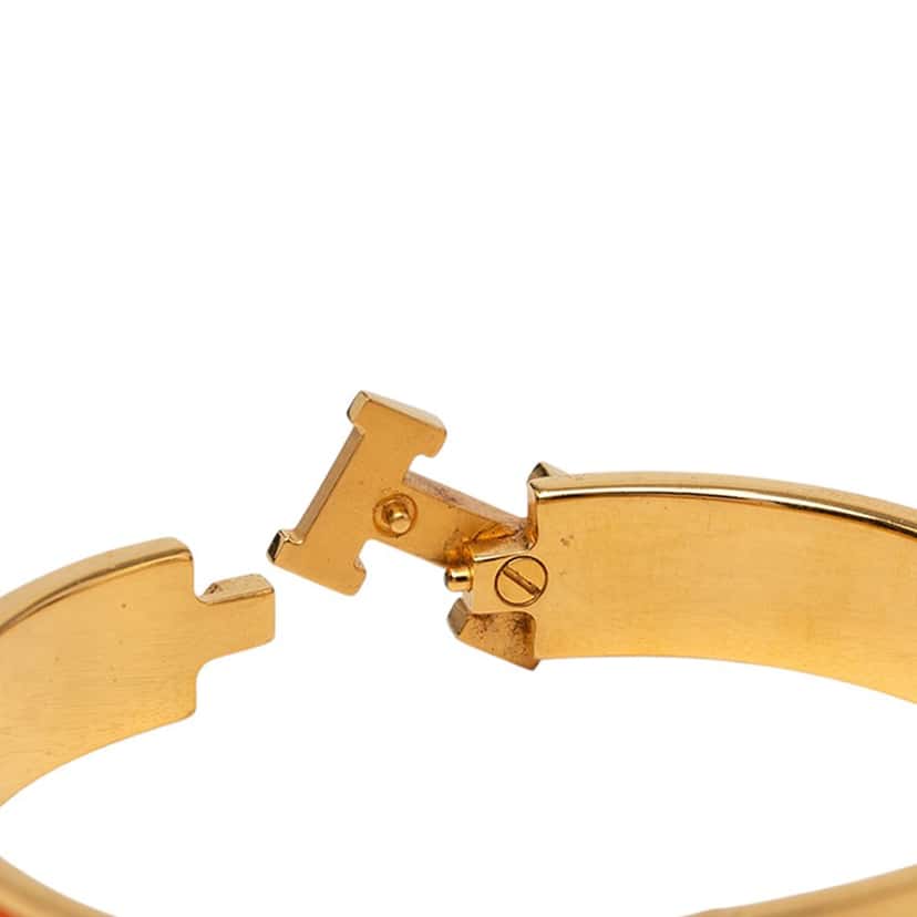 Hermès Narrow Enamel Clic H Bracelet PM Orange Very good condition - Box View