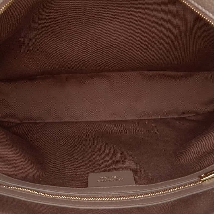 Ferragamo Leather Stella Triple Zip Satchel Brown Leather Very good condition - Box View