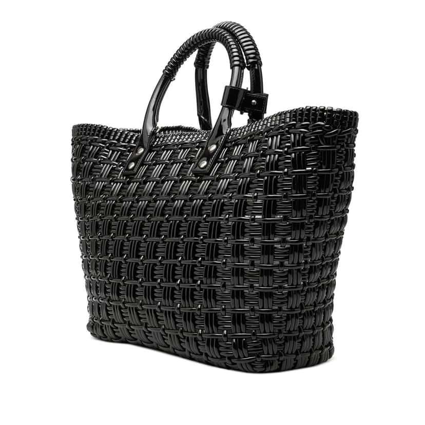 Balenciaga Small Faux Leather Bistro Basket Bag Black Very good condition - Back View