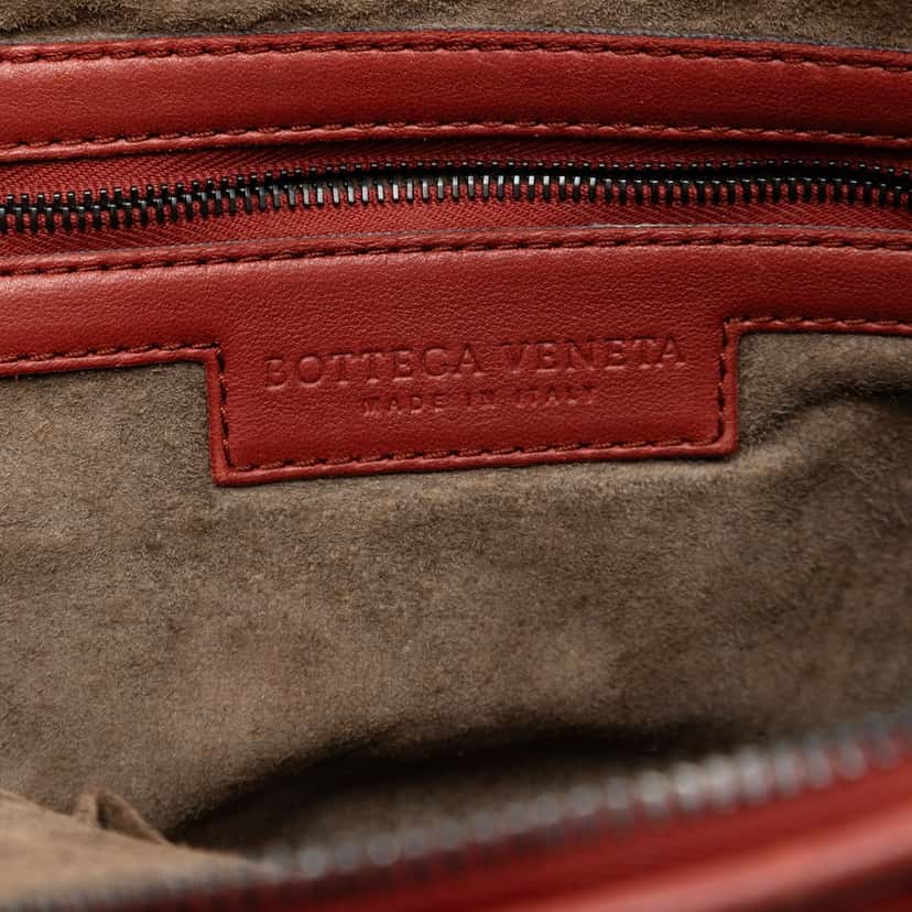 Bottega Veneta Nappa Intrecciato Nodini Crossbody Red Leather Very good condition - Box View