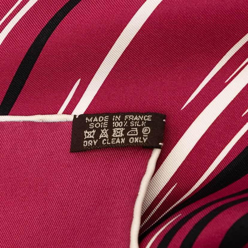 Hermès Caleche Mors Et Bouteilles Silk Scarf Blue Very good condition - Back View