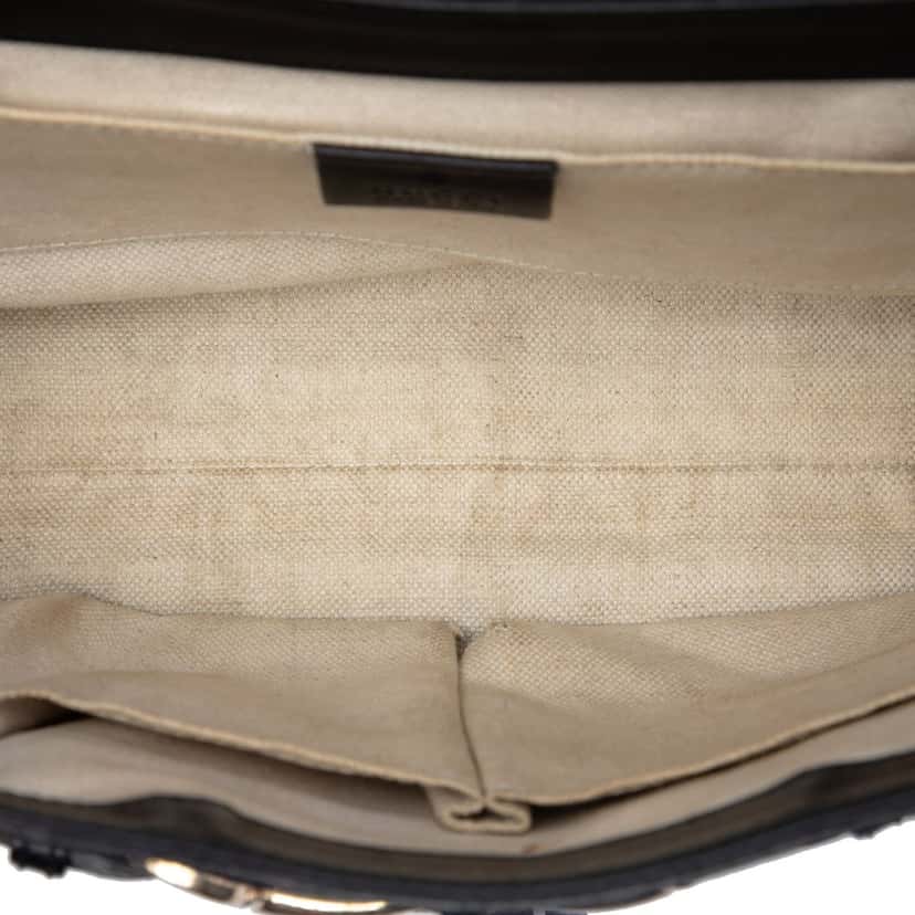 Gucci Medium Guccissima Emily Shoulder Bag Black Leather Very good condition - Model View