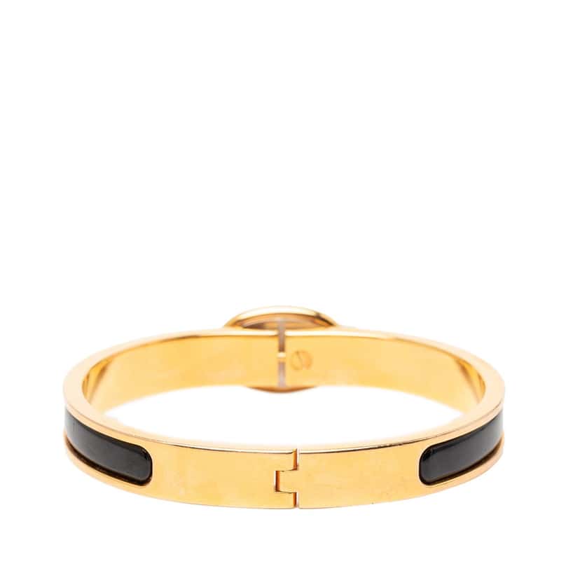 Hermès Mini Enamel Clic Chaine d Ancre Bracelet PM Black Very good condition - Inside View