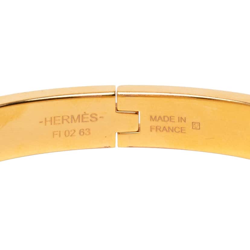 Hermès Mini Enamel Clic Chaine d Ancre Bracelet PM Black Very good condition - Model View