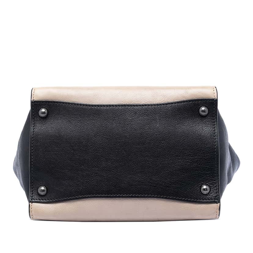 Prada Bicolor Glace Calf Twin Pocket Double Handle Satchel Beige Leather Very good condition - Inside View