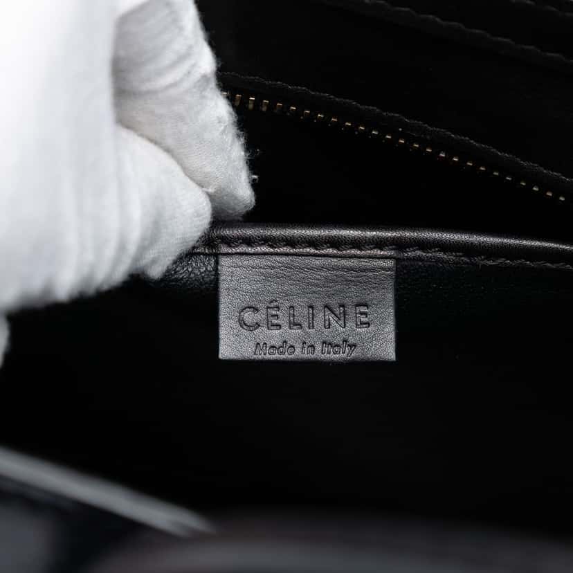 Celine Nano Tricolor Calfskin and Suede Luggage Tote Beige Leather Very good condition - Box View
