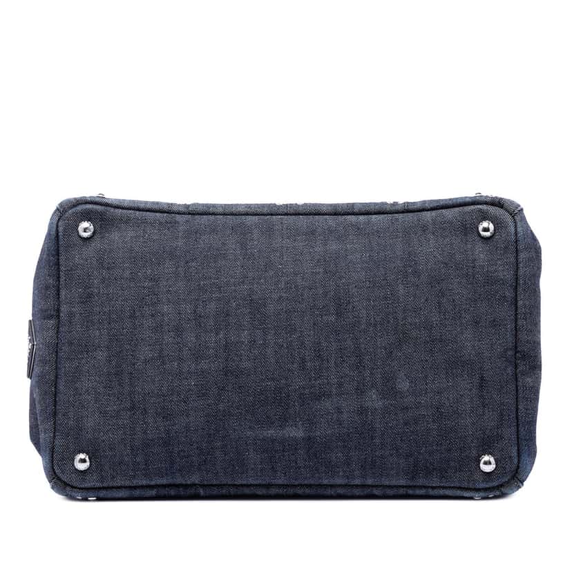 Prada Studded Denim Canapa Logo Satchel Other Very good condition - Inside View
