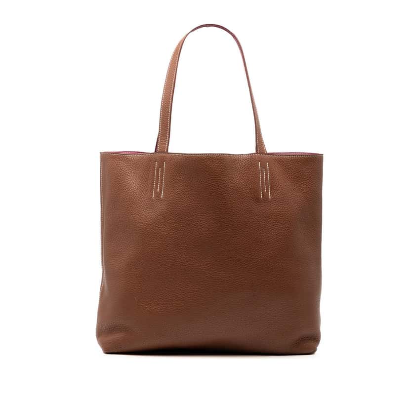 Hermès Clemence Double Sens 36 Brown Leather Very good condition - Front View