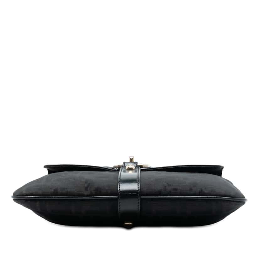 Fendi Zucca Canvas Chef Zip Crossbody Black Very good condition - Inside View