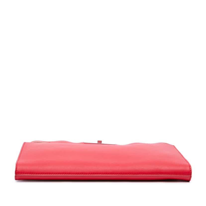 Fendi Leather Peekaboo Clutch Crossbody Red Leather Very good condition - Inside View