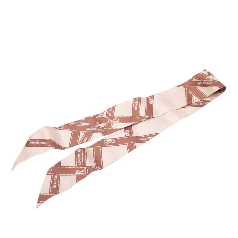 Hermès Bolduc Silk Twilly Scarf