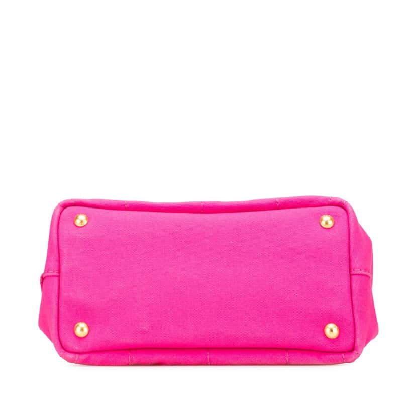 Prada Small Canvas Canapa Logo Satchel Pink Very good condition - Inside View
