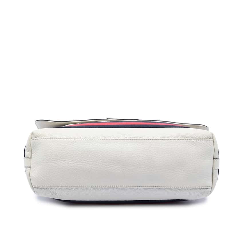 Gucci Leather Web Messenger Bag White Leather Very good condition - Inside View