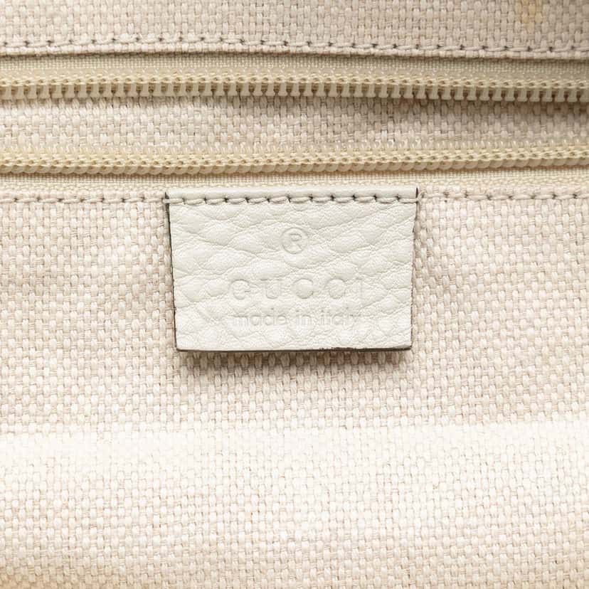 Gucci Leather Web Messenger Bag White Leather Very good condition - Box View