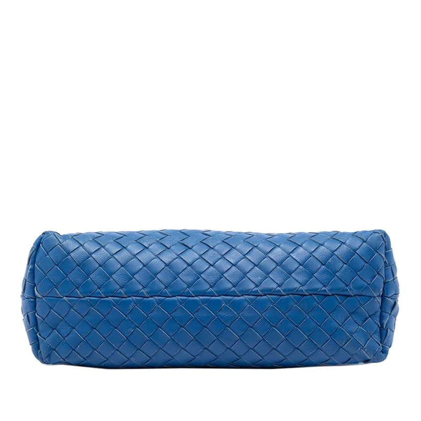 Bottega Veneta Nappa Intrecciato Shoulder Bag Blue Leather Very good condition - Inside View