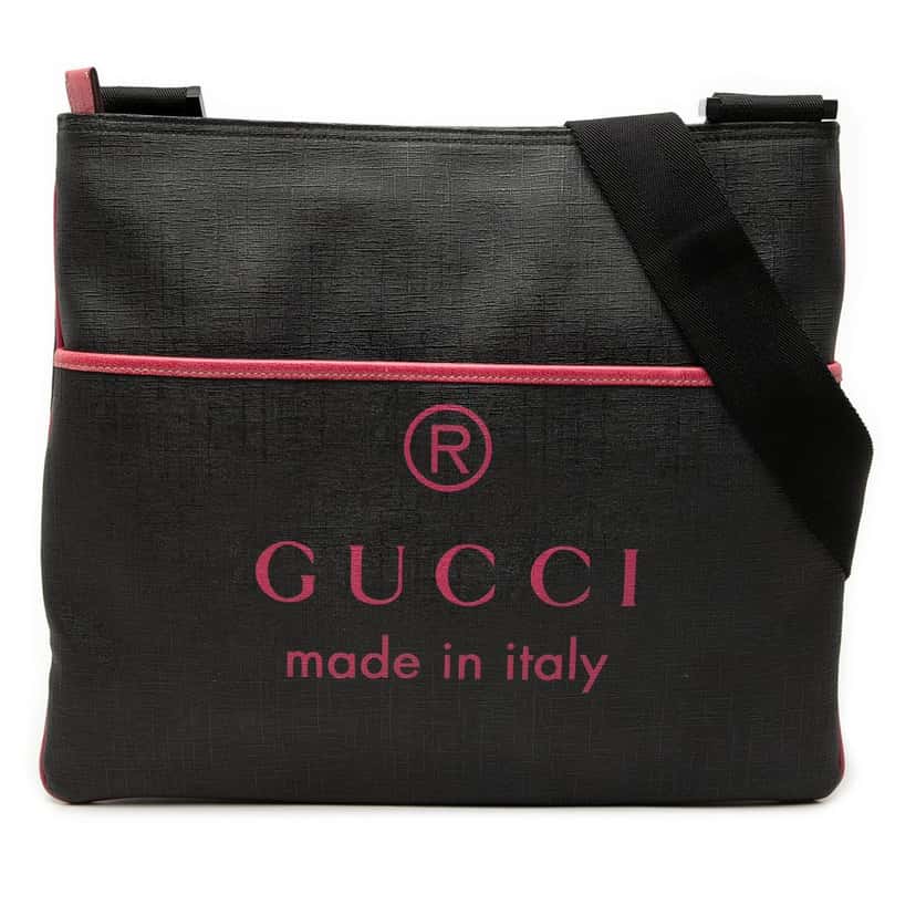 Gucci GG Supreme Trademark Logo Crossbody Black Very good condition - Front View