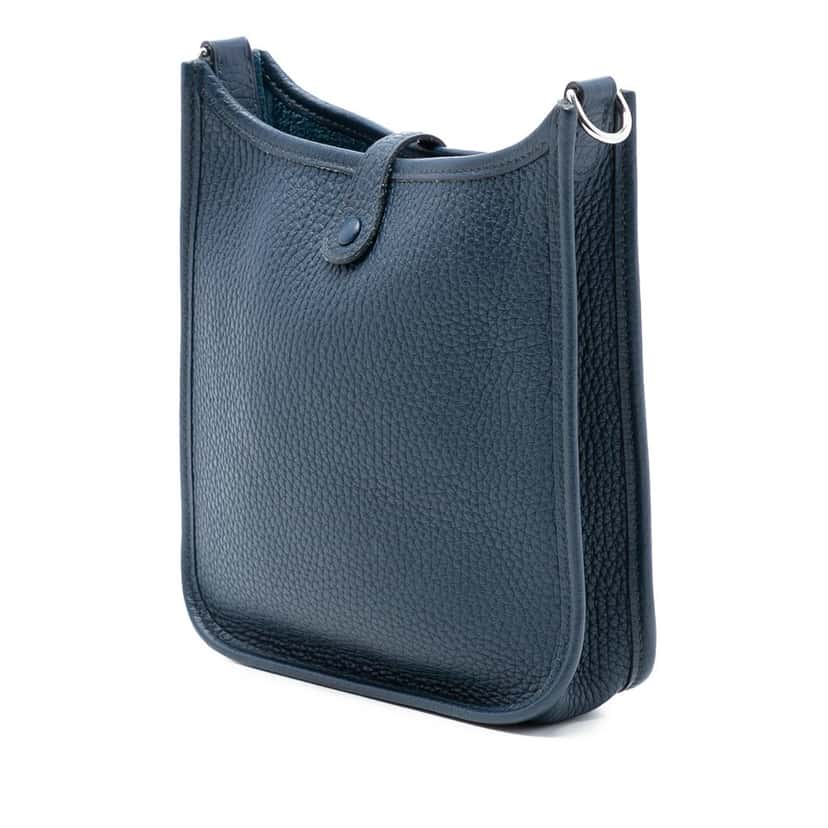 Hermès Clemence Evelyne 16 Amazone Blue Leather Very good condition - Back View