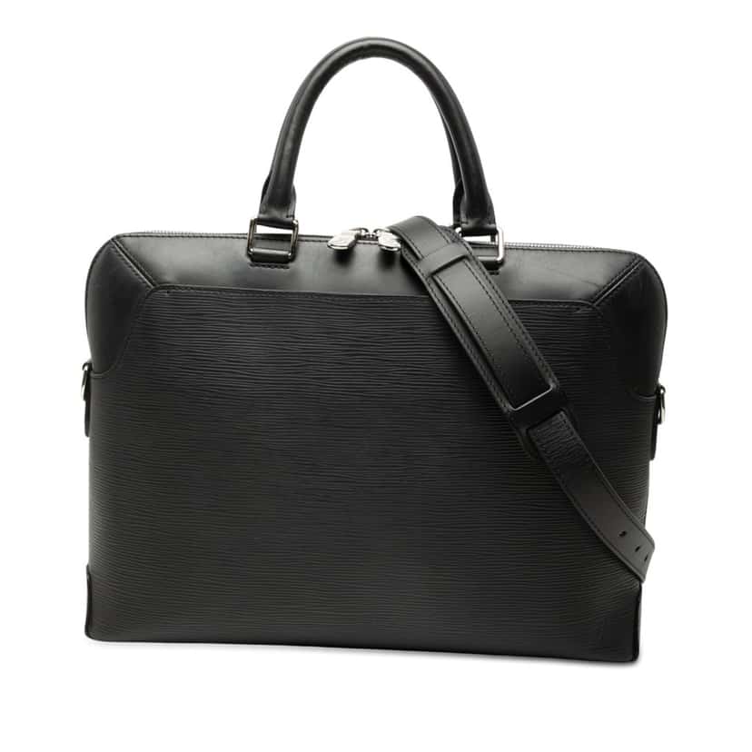 Louis Vuitton Epi Oliver Briefcase Black Leather Very good condition - Front View